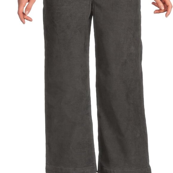 Eco-Friendly Women´s Wide Leg Cord Pants in Soot - Perfect for Casual Days,All Products : American Fashion Style Bags On Sale